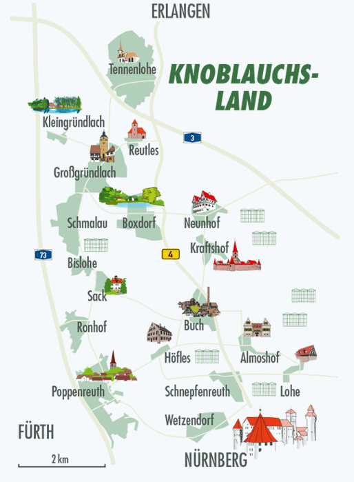 Knoblauchsland Karte